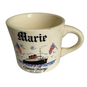 Marie Queen Mary Papel Coffee Mug Cup Long Beach California Ship